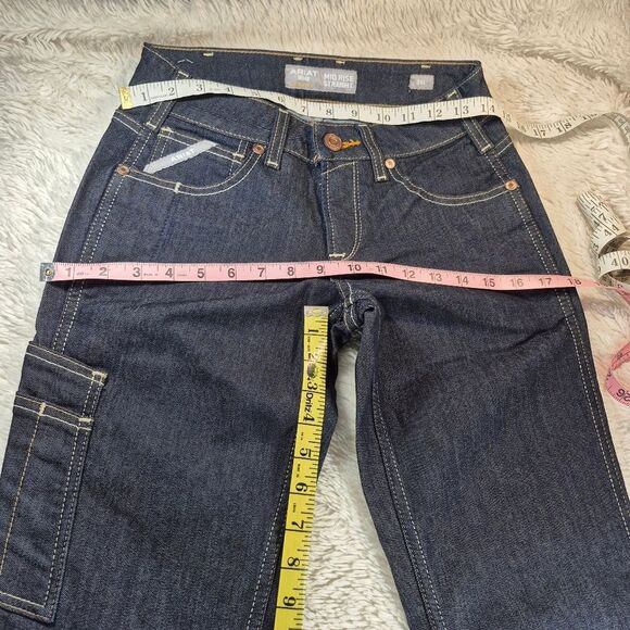 NWOT Ariat Rebar DuraStretch Mid-Rise Straight Leg Work Jeans Blue Denim 26X34 - Picture 10 of 12